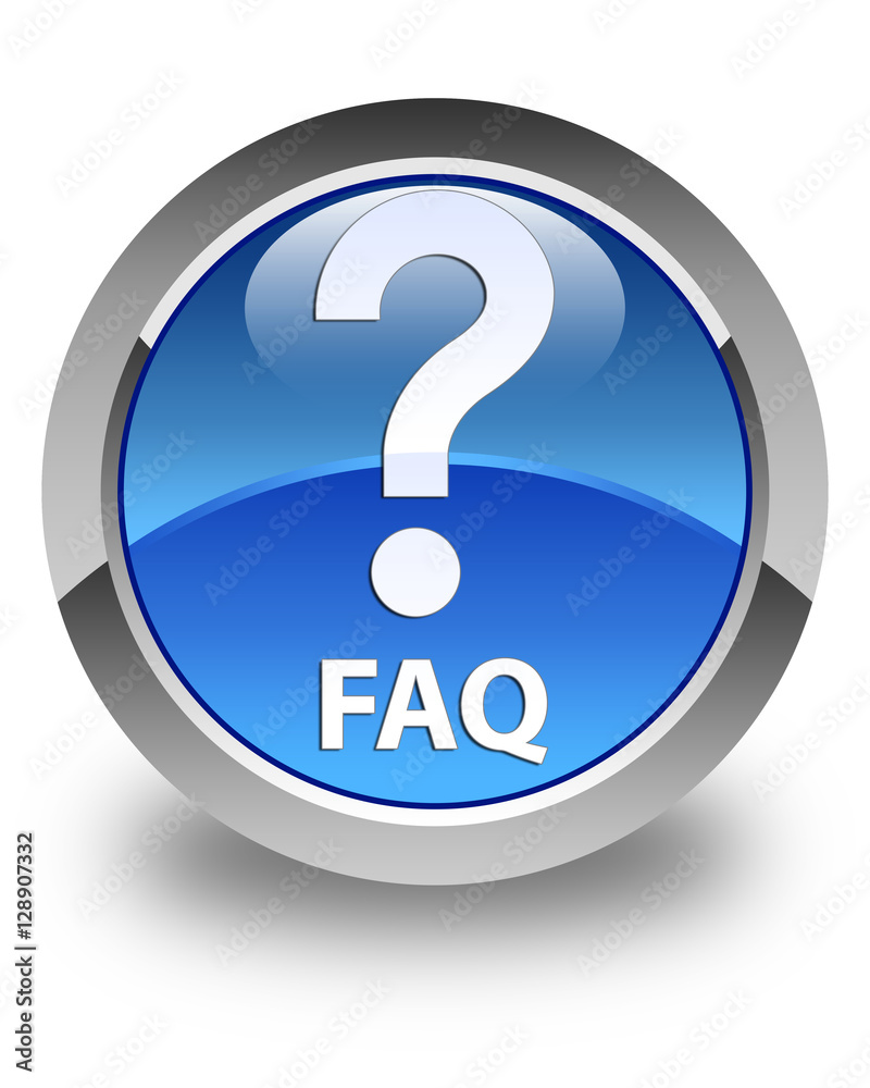 Faq (question icon) glossy blue round button Faq (question icon) glossy blue round button