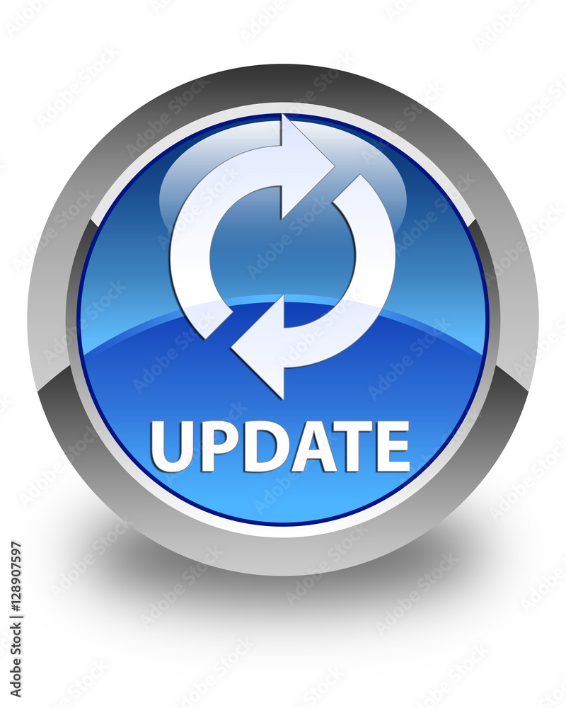 Update glossy blue round button Update glossy blue round button