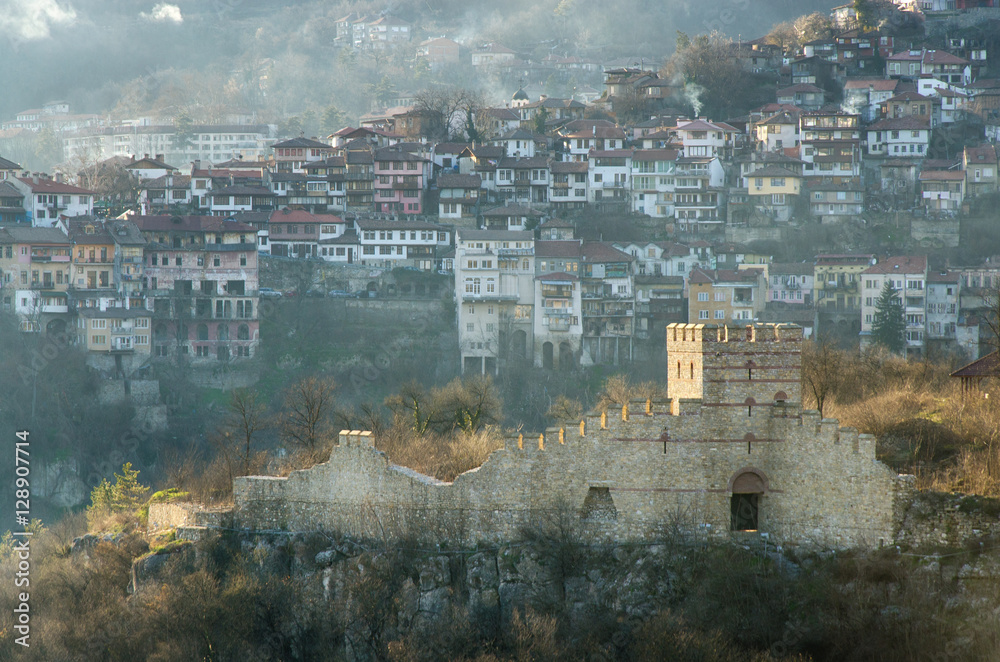 Fragments of Tzarevetz fortress, Veliko Tarnovo, Bulgaria