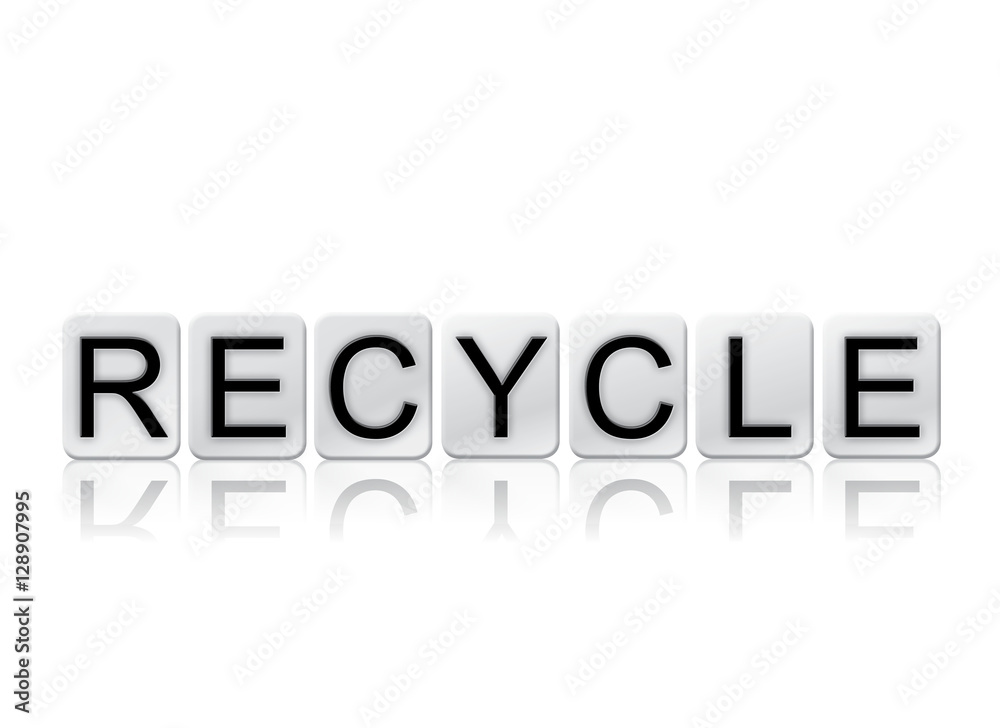 Recycle Isolated Tiled Letters Concept and Theme Recycle Isolated Tiled Letters Concept and Theme