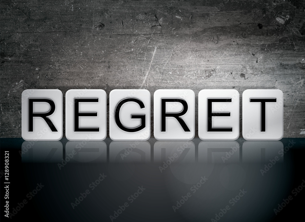 Regret Tiled Letters Concept and Theme
