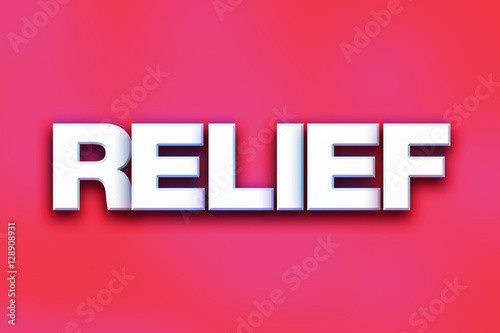 Foto Relief Concept Colorful Word Art