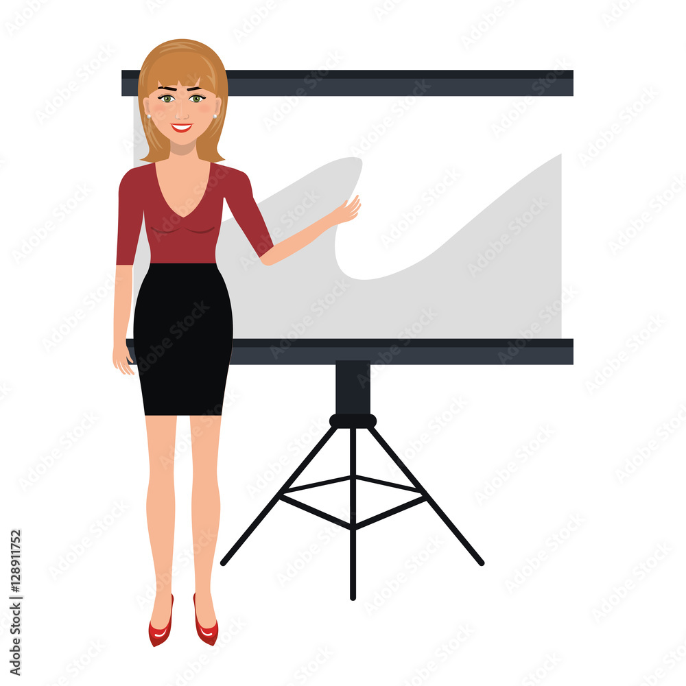 business person training with blackboard vector illustration design business person training with blackboard vector illustration design
