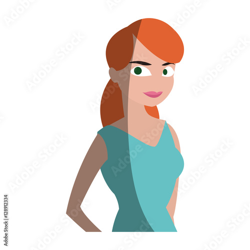 Woman cartoon icon. Girl female avatar person people and human theme. Isolated design. Vector illustration