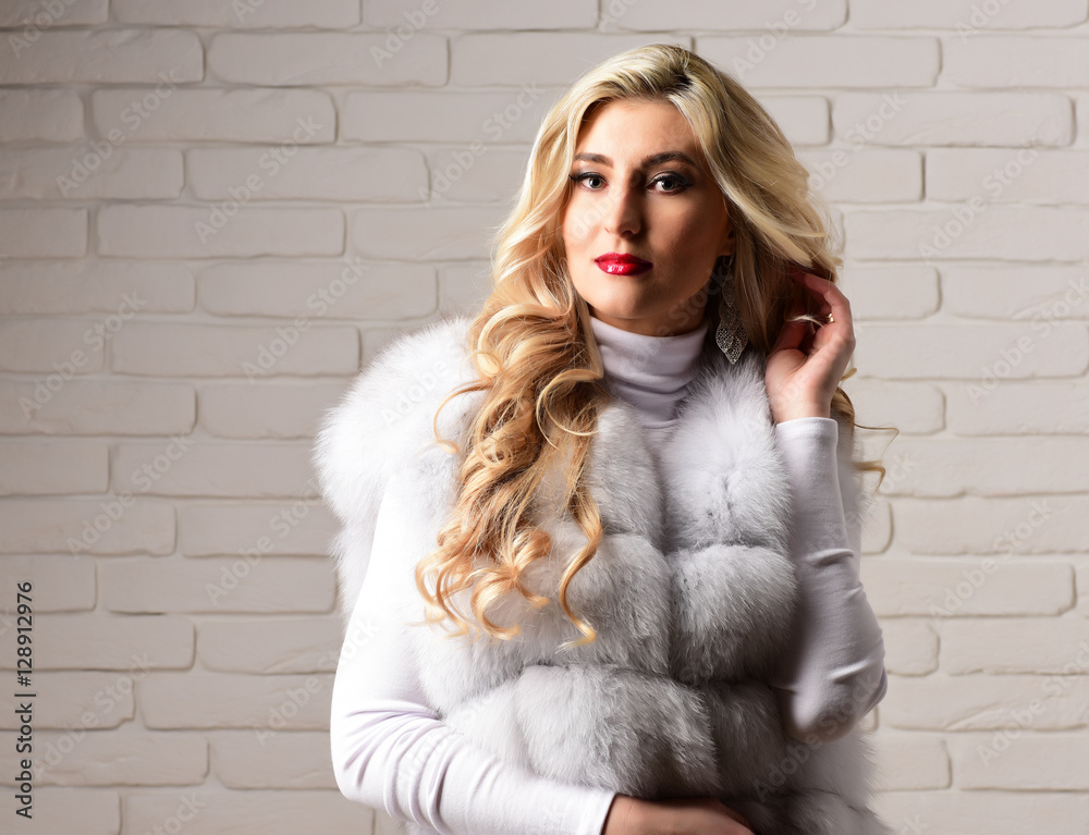 fashionable sexy woman in fur fashionable sexy woman in fur