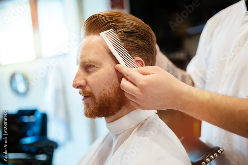 Combing of hair and styling