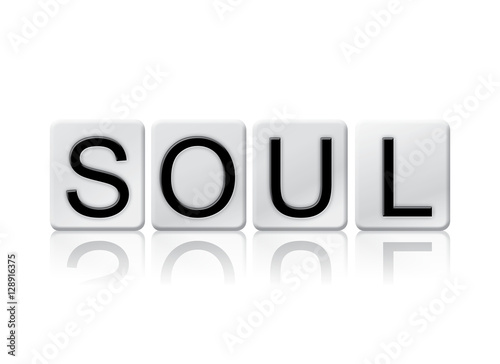 Soul Isolated Tiled Letters Concept and Theme