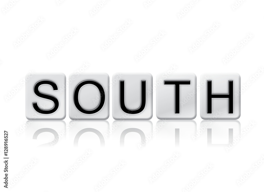 South Isolated Tiled Letters Concept and Theme