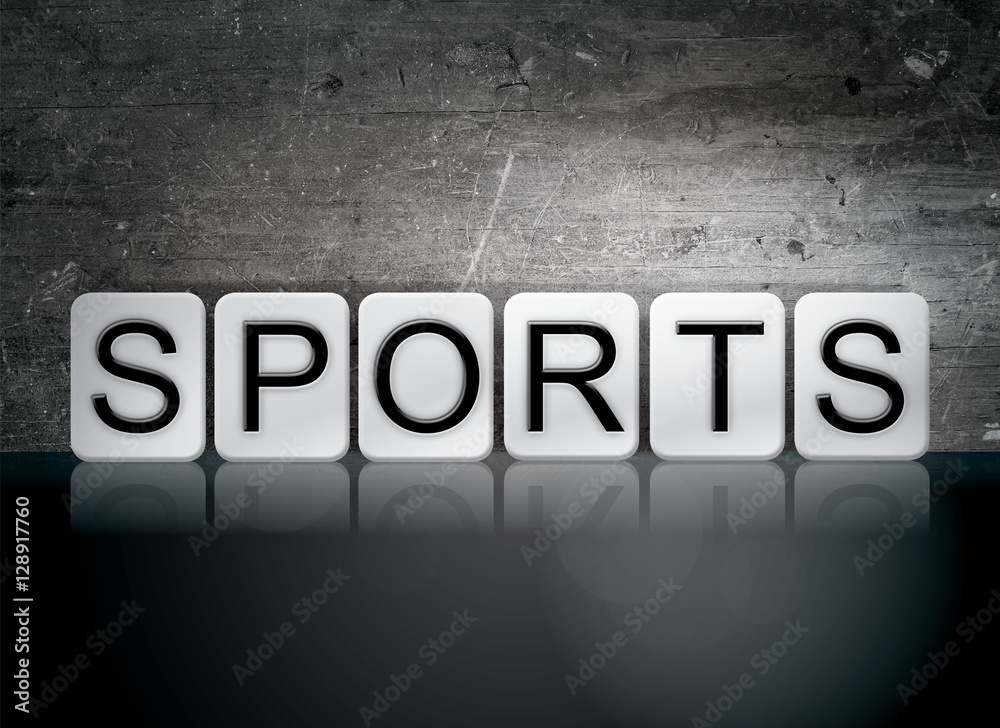 Sports Tiled Letters Concept and Theme