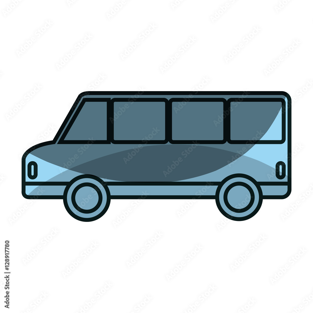 bus vehicle public isolated icon vector illustration design