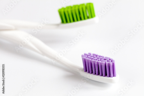 dental care toothbrush on white background