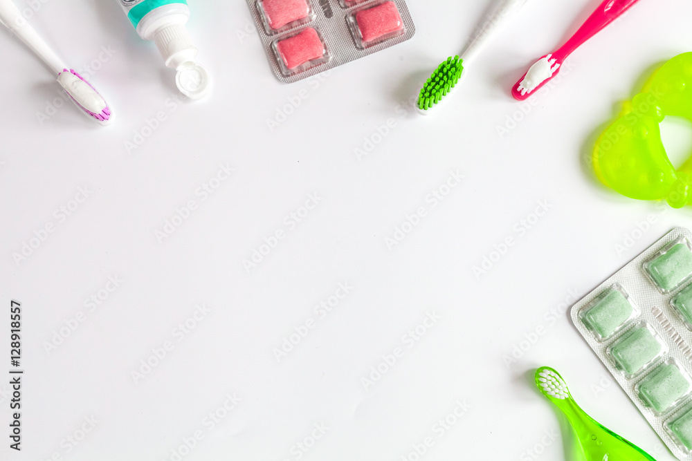 dental care toothbrush on white background