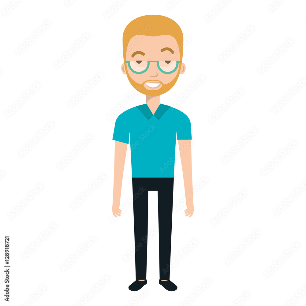 young man teacher character vector illustration design
