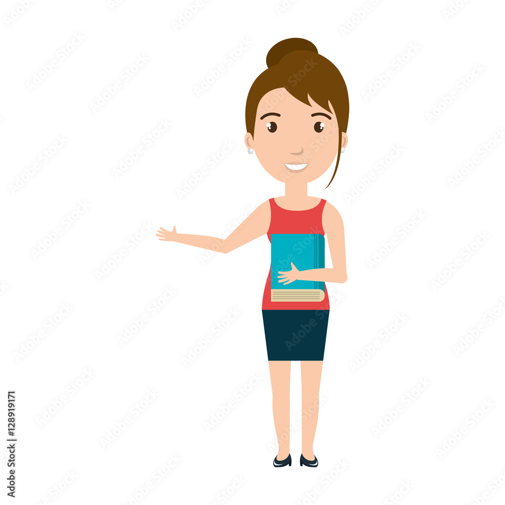 young woman teacher character vector illustration design young woman teacher character vector illustration design