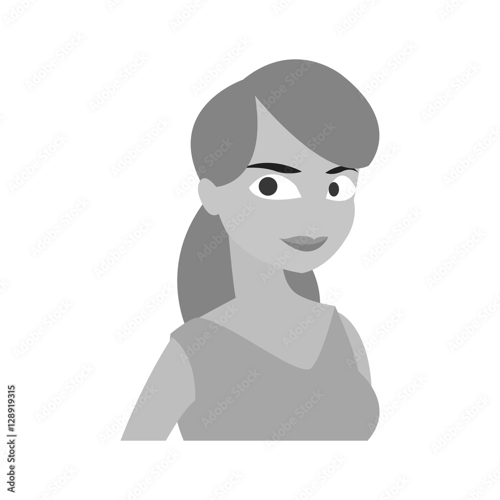 Woman cartoon icon. Girl female avatar person people and human theme. Isolated design. Vector illustration Woman cartoon icon. Girl female avatar person people and human theme. Isolated design. Vector illustration