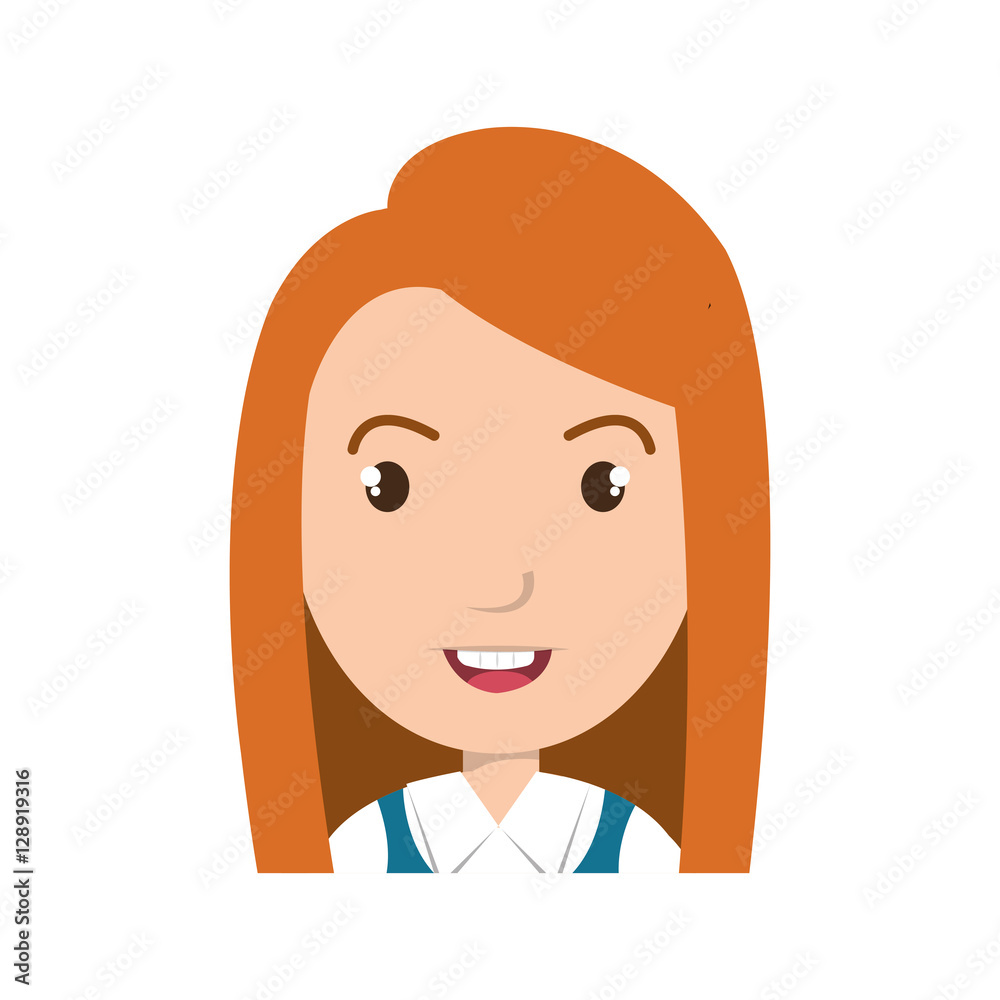 girl student character isolated icon vector illustration design girl student character isolated icon vector illustration design
