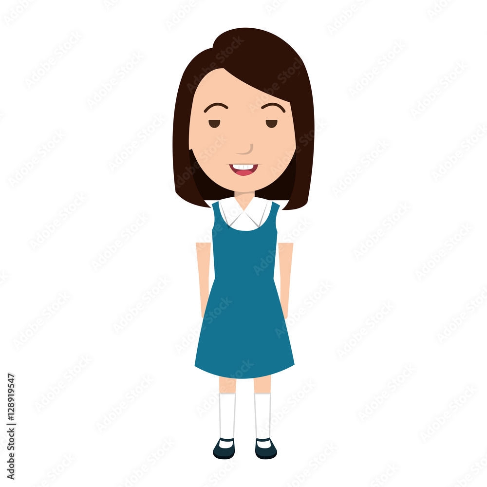 girl student character isolated icon vector illustration design girl student character isolated icon vector illustration design