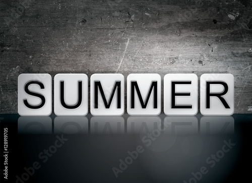 Summer Tiled Letters Concept and Theme