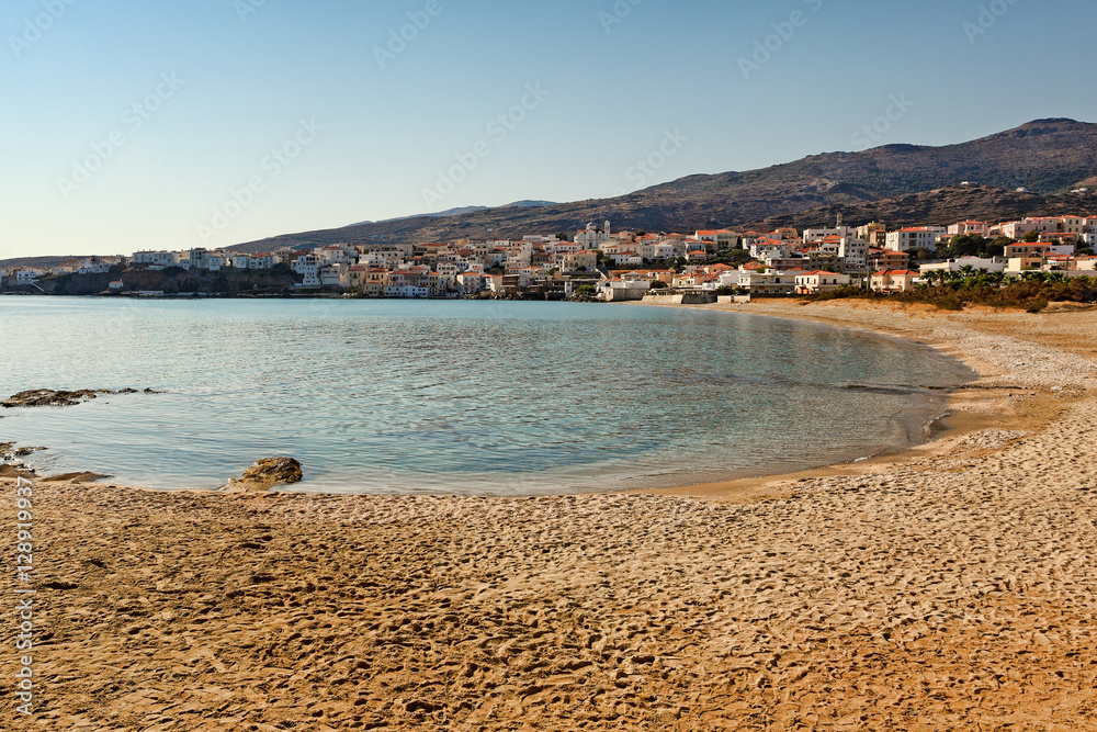 Neiborio beach in Andros island, Greece