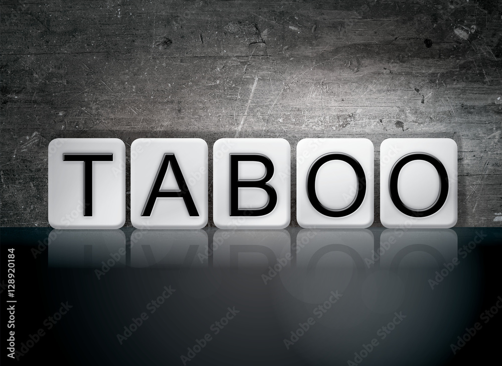 Taboo Tiled Letters Concept and Theme