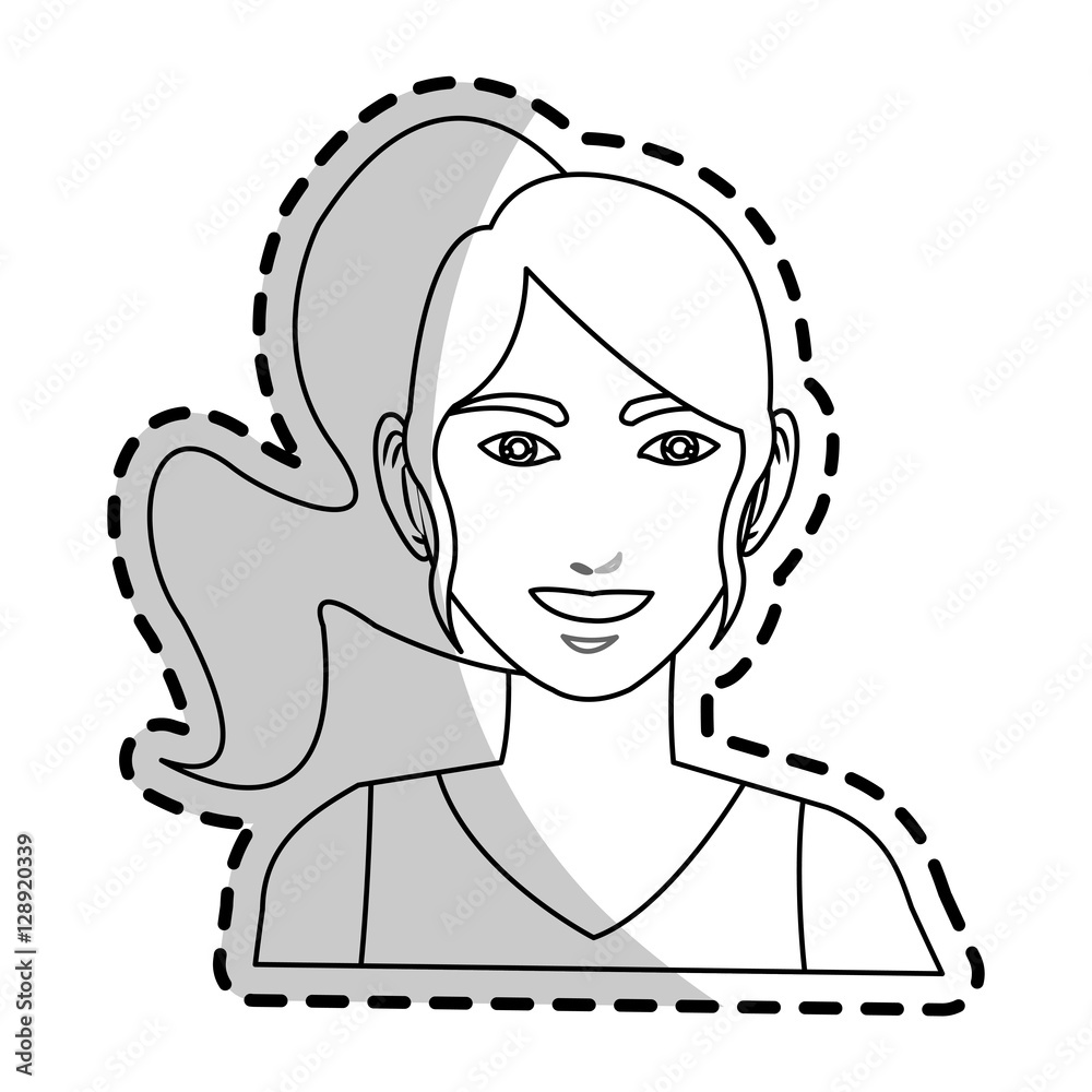 Woman cartoon icon. Girl female avatar person people and human theme. Isolated design. Vector illustration Woman cartoon icon. Girl female avatar person people and human theme. Isolated design. Vector illustration