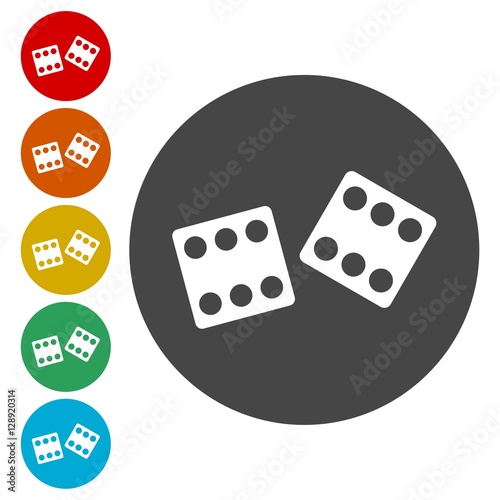 Dice Icon, Vector dices icon