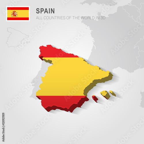 Spain and neighboring countries. Europe administrative map.