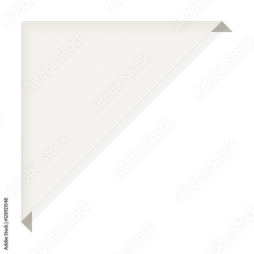 White Corner Ribbon