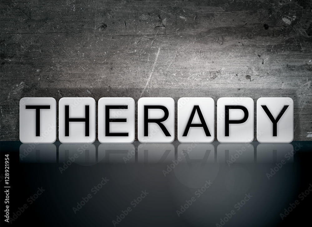 Therapy Tiled Letters Concept and Theme