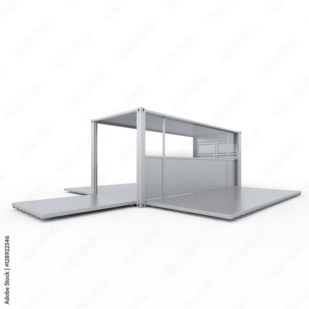 20 Ft. container converted to mobile trade point. 20 Ft. container converted to mobile trade point.