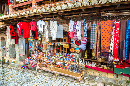 Street market in Kruja, Albania