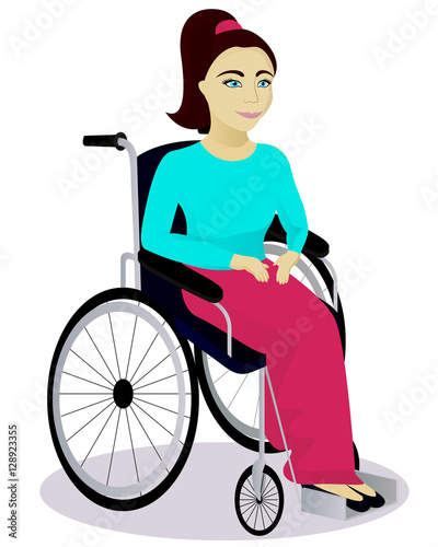 girl with disabilities in a wheelchair