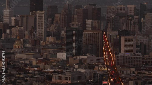 Time lapse of traffic on US 101, Twin Peaks, Market Street at San Francisco, California