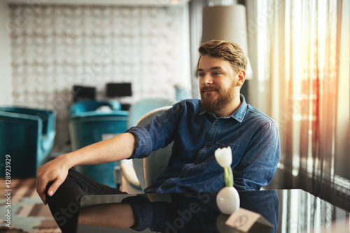 Man waiting for date to arrive