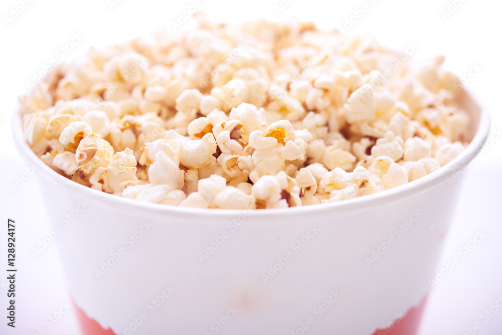 a large bucket of popcorn a large bucket of popcorn