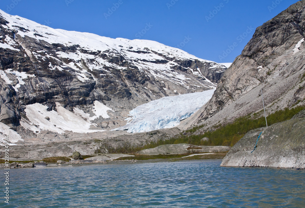 Receding glacier - Jostedalsbreen National Park, Norway
