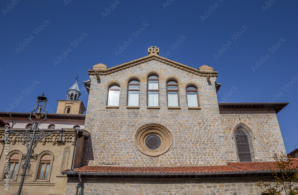 Facade of the San Nicolas church in Pamplona