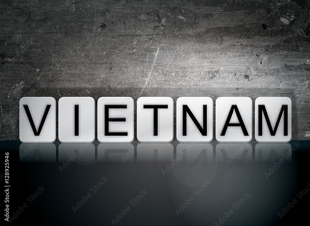 Vietnam Tiled Letters Concept and Theme