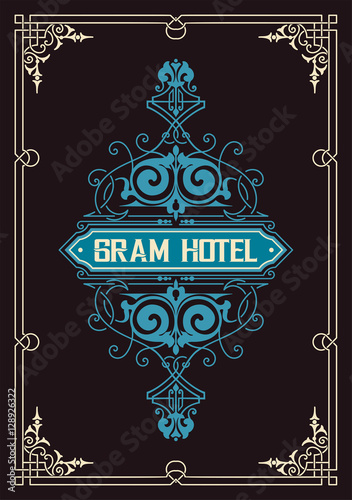 vintage logo template, Hotel, Restaurant, Business Identity set.