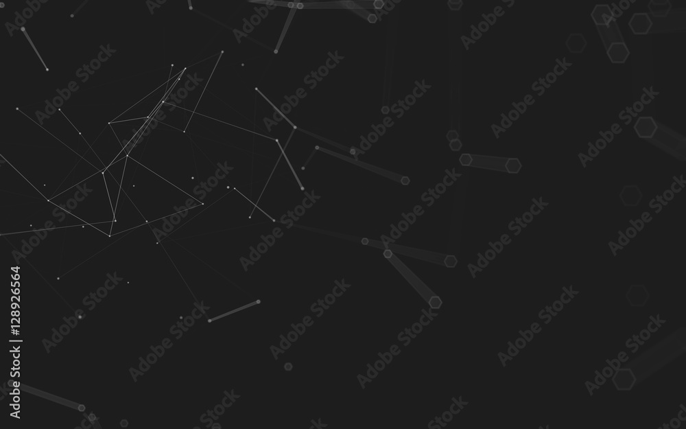 Abstract polygonal space low poly dark background, 3d rendering Abstract polygonal space low poly dark background, 3d rendering