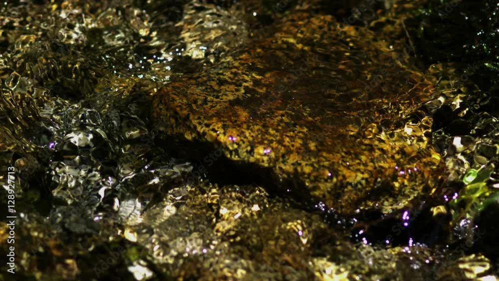 Slow Motion HD: Water bubbles and splashes around rocks in slow motion. Slow Motion HD: Water bubbles and splashes around rocks in slow motion.