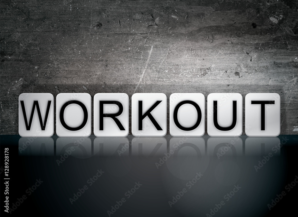 Workout Tiled Letters Concept and Theme