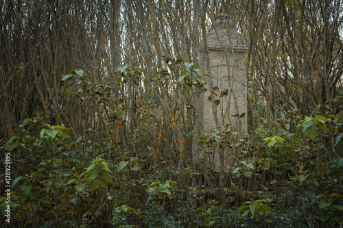 Gravestone on ancient russian graveyard