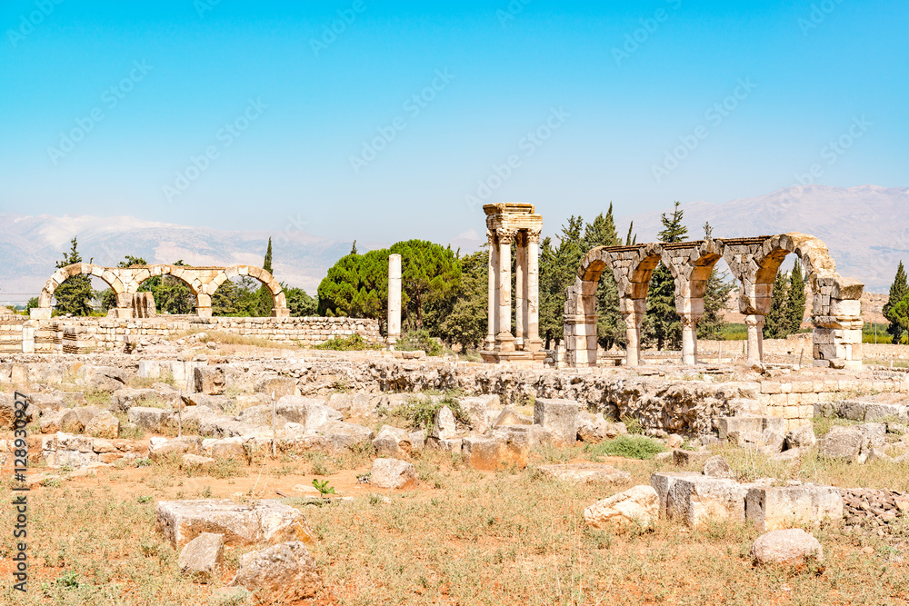 Umayyad City of Anjar in Lebanon. It is located about 50 km east of Beirut and has led to its designation as a UNESCO World Heritage Site in 1984.