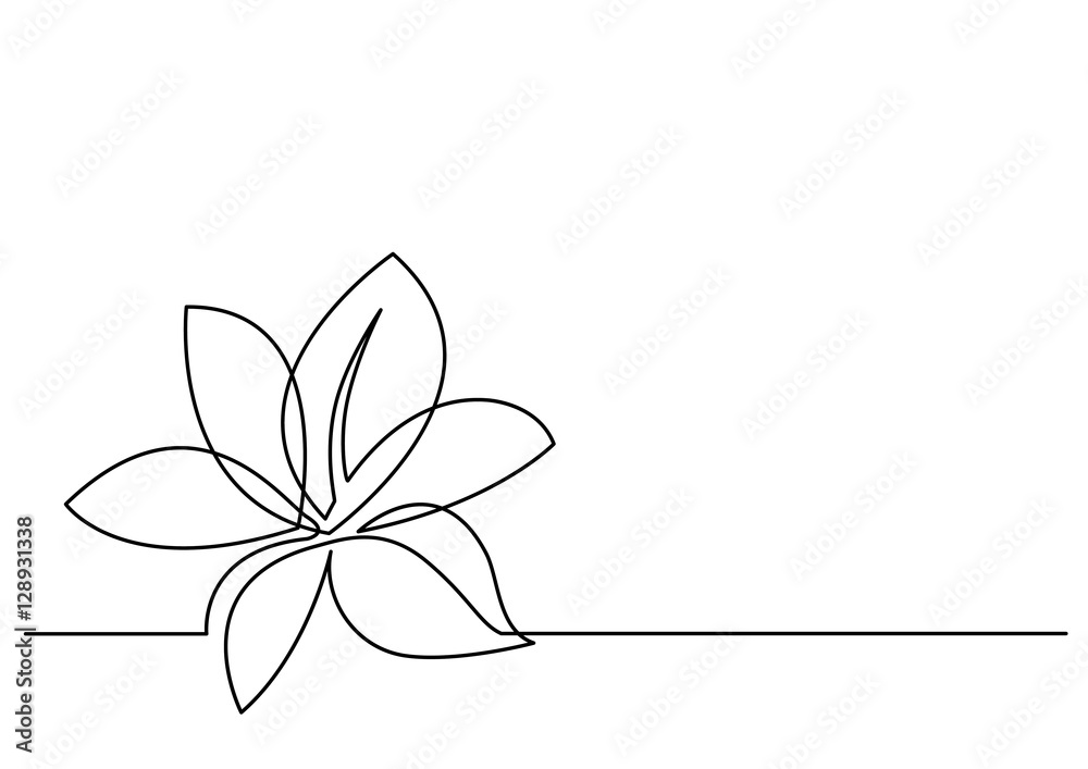 Obraz premium ciągłe rysowanie linii kwiatu