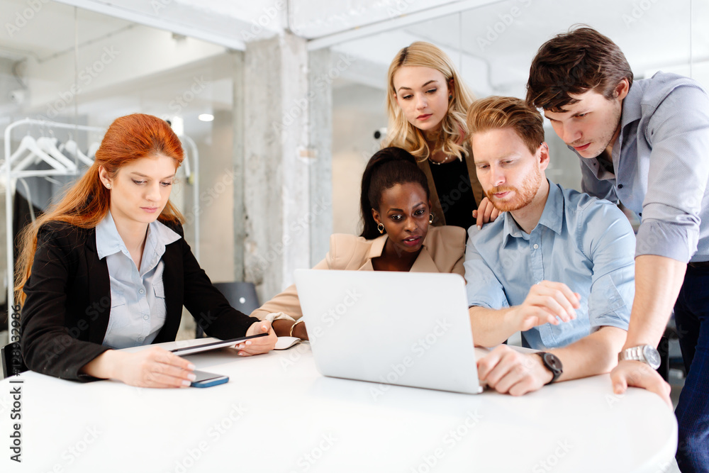 Business people working in office