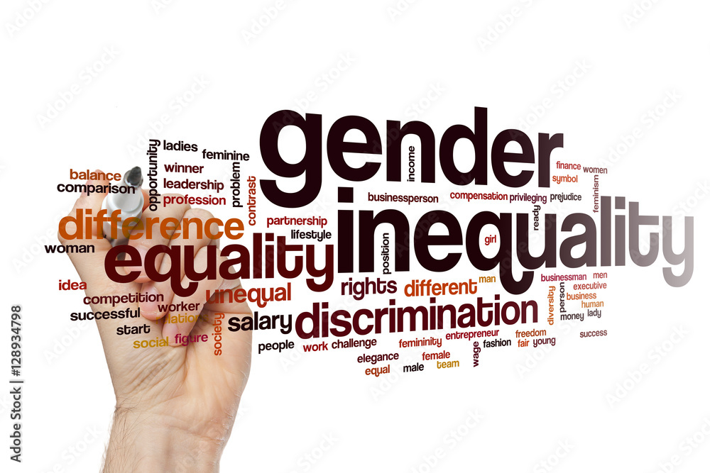 Gender inequality word cloud concept Gender inequality word cloud concept