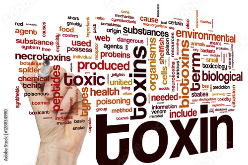 Toxin word cloud concept