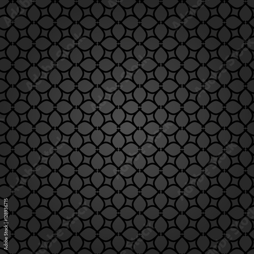 Seamless dark ornament. Modern geometric pattern with repeating elements © Fine Art Studio