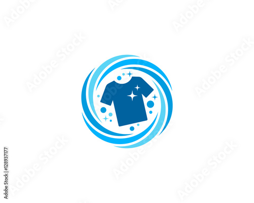 Laundry Dry Service Logo Design Template
